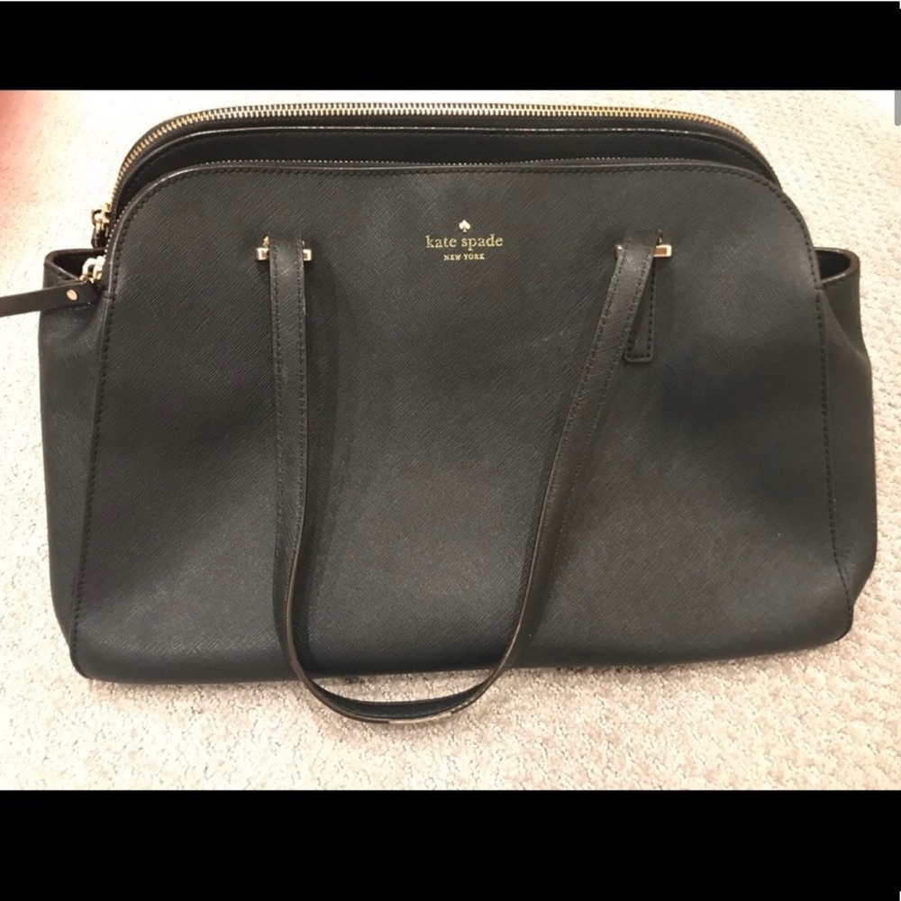 Kate spade ♠️ black leather tote.